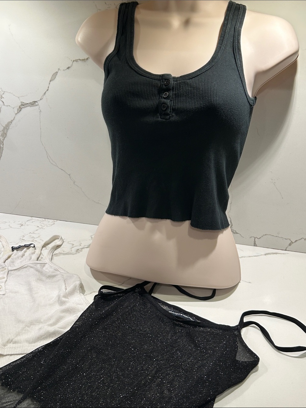 Brandy Melville set of 3 cropped tanks